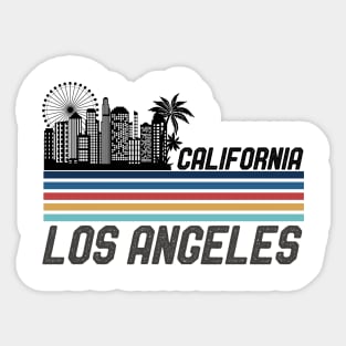 Retro Los Angeles Skyline Vintage 70s 80s Los Angeles LA Sticker